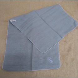 Special Sale- T110 藍灰色兔兔紗布面巾 32x60cm