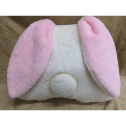 Special Sale-  H002 兔兔Cushion 連毛毯90x170cm (白色)