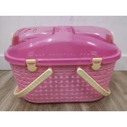 Charity Sale‑ IRIS Mesh Basket Pet Carrier MPC-450 (PINK)