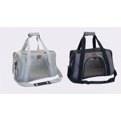 Foldable & Breathable Pet Bag (M) (Dark Grey/Light Grey)