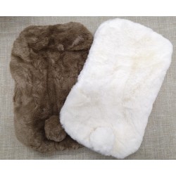 Rabbit Tail Shape Warm Cotton Pad (White/Brown)
