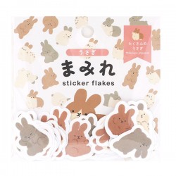 WORLD CRAFT Mamire Sticker Flakes (Rabbit)(45 pieces)