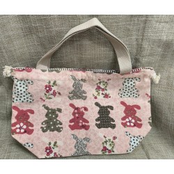 Special Sale- 兔兔小布袋/飯袋 (粉紅/粉藍)