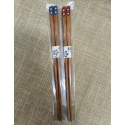 Special Sale- 23cm長 和風兔子木筷子 一對(藍/紅)