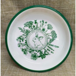 Special Sale- K003/K004 7.8寸英式風格兔兔陶瓷碟 (綠/黑)