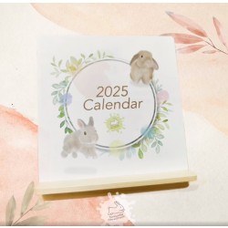 BunnyTobe 2025年兔兔座枱月曆(連木架)