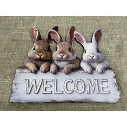 義賣 - 兔兔木制"WELCOME"掛牌