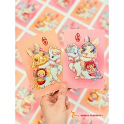 <兔仔賀卡，馬年喜悅不停嚟！> 賀卡