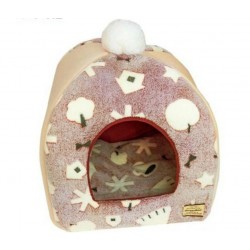 日本DoggyMan 冬季清晨 寵物屋(M)(紅)