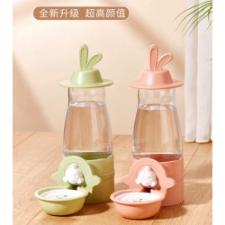 義賣 - 兔兔掛式飲水器600ML (珊瑚粉)